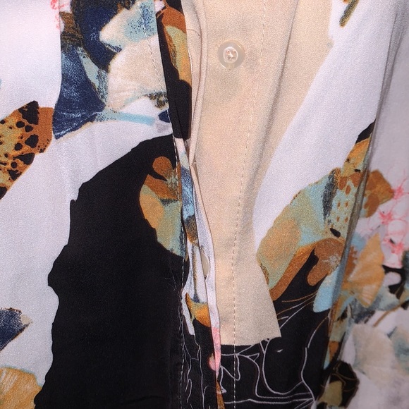 3.1 PHILLIP LIM X Target Button Up Long Sleeves Floral Blouse Shirt Size M - Picture 5 of 11